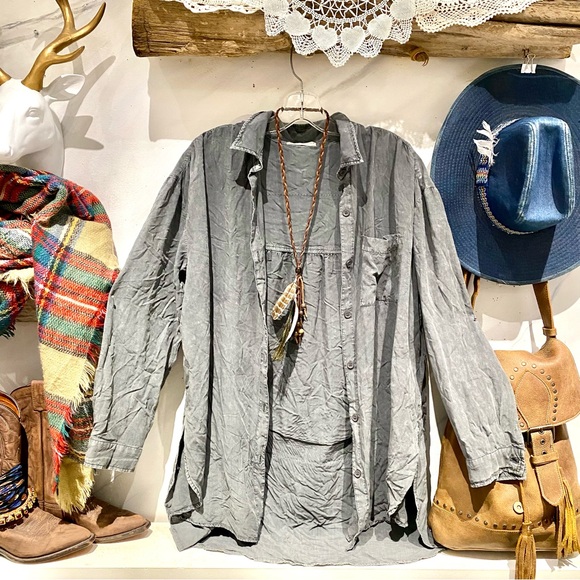 Upcycled Wildlife boho rustic shirt/shacket w country farmhouse vibe - Picture 10 of 16